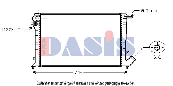 AKS DASIS Radiaator,mootorijahutus 160014N